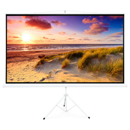 Best Choice Products 100in Portable 16:9 Projection Screen w/ 87x49in Foldable Stand, 1.3 Gain -
