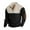 Black, variant on Men Sweatshirt Casual Loose Comfortable Buckle Stand Long Sleeve Corduroy Motion Trend Tops