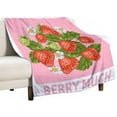 thumbnail image 2 of Strawberry Blanket Gifts, 50"x60" Cute Fruit Throw Blanket for Women Girls, Soft Cozy Plush, Flannel Blankets for Couch Bed Sofa, 2 of 6