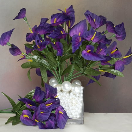 Classic White Lily - Efavormart 504 Artificial MINI CALLA Lilies for DIY Wedding Bouquets Centerpieces Arrangements Party Home Decorations - 24 Bushes