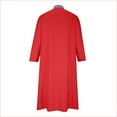 thumbnail image 5 of Aimik Hanes Men's Muslim Dress Saudi Arab Thobe Kaftan Islamic Dubai Robe Middle East Long Gown Male Prayer Clothing Red S, 5 of 5