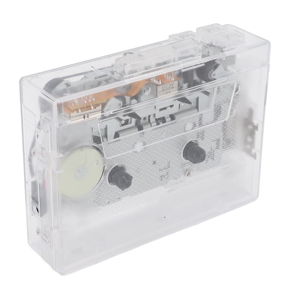 Lecteur de Cassettes Portable Enregistreur de Cassettes DC 5V USB Cassette vers MP3 Convertisseur Numérique avec Radio Bluetooth et Prise Casque Transparent