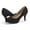 BLACK/SUEDE, variant on Generic Women's Classic Heel Dress Platform Versatile Low Stiletto Pumps Shoes