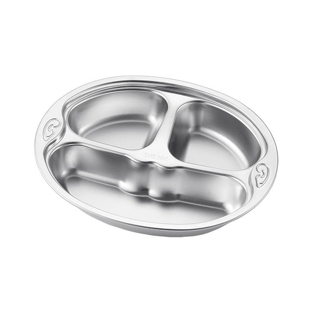 Assiette Compartimentée en Acier Inoxydable Plateau-Repas Compartimenté pour Enfants Plat de Dîner pour Bébés Tout-Petits et Enfants Mangeant de la Nourriture Forme de Voiture Mignon Napperon Rond pour Table Basse Ensemble de Chemin de Table pour 8 Ensemble de Chemin de Table