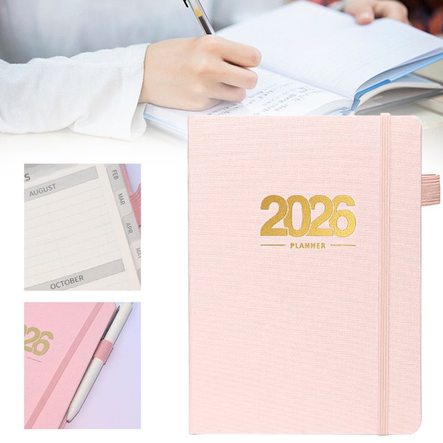 AKEGAMN Clearance! 2026 New A5 Schedule Book Daily Plan Book Hardcover Notebook Creative Notepad Time Management Handbook Student A design for 2026, for more organized planning. This planner your en