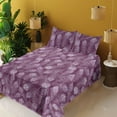 thumbnail image 2 of Ambesonne Ethnic Fitted & Flat Sheet with Sham 3 Pcs Set, Pinkish Peacock Feathers, Twin XL, Magenta and Soft Pink, 2 of 5