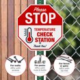 thumbnail image 4 of Stop Temperature Check Station Sign, Social Distancing Sign,, 4 of 8