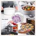 thumbnail image 5 of Bahomeck Pot Holder 4Pcs,Delicate Purple Cherry Blossoms Square Heat Resistant Hot Pads For Kitchen Cooking Oven With Hanging Loop Potholder Easy To Store, 5 of 5