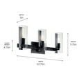 thumbnail image 2 of Kichler Lighting - Jemsa - 3 Light Bath Vanity In Modern Style-9.75 Inches Tall, 2 of 8