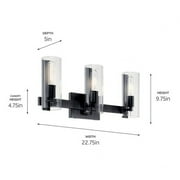 Kichler Lighting - Jemsa - 3 Light Bath Vanity In Modern Style-9.75 Inches Tall