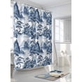 thumbnail image 3 of Shower Curtain Blue Garden Landscape Bathroom Curtains with Hooks, Waterproof Fabric Chinese Style Bath Shower Curtains Set for Bathroom Bathtubs Decor 72x72 Inch, 3 of 8