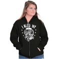 thumbnail image 4 of I Need My Space Star Astronaut Unisex Fleece Graphic Zip Up Hoodie Brisco Brands 2X, 4 of 5