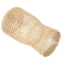 CTIRCHIU Aesthetic Unique Flower Vase Rattan Glass Khaki 1Pcs