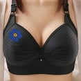 thumbnail image 2 of SROBPTY Plus Size Bras for Women, Womens Everyday Bras, Women Wireless Push Up Breathable T Shirt Comfortable Everyday Bras Black,XXL, 2 of 5