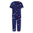 thumbnail image 4 of Independence Day Pajama Sets for Women 2 Pieces Pajamas Patriotic Flag Star Print Short Sleeve Tops and Capri Sets 4th of July PJs Sleepwears, 4 of 6