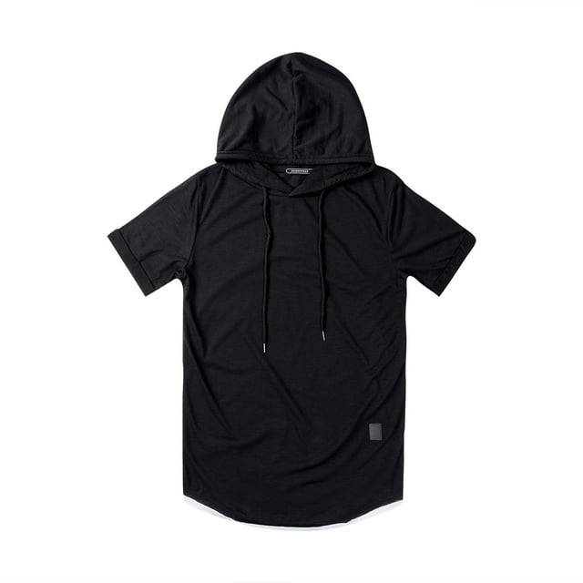 ZAXARRA Sweat à Capuche pour Hommes Pull à Manches Courtes Couleur Unie Pull Hip Hop
