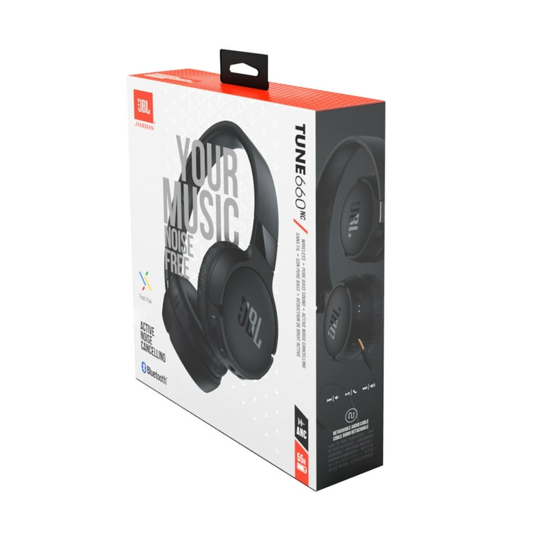 JBL Tune 660NC Wireless Bluetooth On Ear Headphones with Pure Bass Active Noise Cancelling Black Walmart