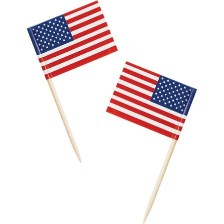 Wooden Flag Picks 2.5" 300 Count