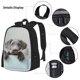 thumbnail image 3 of Balery Adorable Puppy Portrait Mochila Escolar 3 en 1 para Niños - Mochila Resistente con Lonchera Térmica y Estuche - Mochila Escolar para Niños y Niñas, 3 of 7