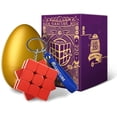 thumbnail image 1 of FFIY 330 Easter Egg Edition, Antique Rhyme Keychain Cube Mini 3x3 Key Ring(Hosta Jade), 1 of 6