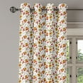 thumbnail image 3 of Ambesonne Exotic Grommet Curtain, Vintage Fall Flowers, 50" x 63", Red Yellow White, 3 of 6