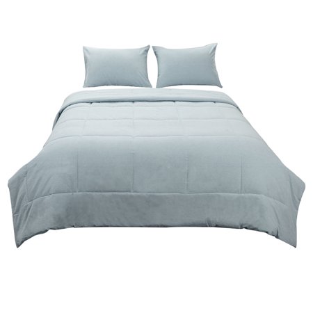 Queen All Season 100 Washed Cotton Quilted Comforter 2 Pillow
