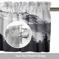thumbnail image 6 of Snow Mountain Valance Curtain Nature Scenery Black Forest Vintage Style Window Valances Rod Pocket Short Curtains Window Treatments for Kitchen Bedroom Bathroom Laundry 60" x 14", 6 of 9