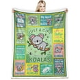 thumbnail image 4 of Koala Blanket, Koala Blanket Gift for Girls, Just a Girl Who Loves Koala Blanket, Cute Koala Throw Blanket for Kids Teens, Gifts for Koala Lovers, Soft Fuzzy Cozy Plush Bed Couch Blanket 50"x60", 4 of 6