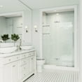thumbnail image 2 of VIGO Powell 47 1/4 to 48 3/4 in. x 74 in. Frameless Hinged Shower Door in Chrome with Clear Glass and Handle, 2 of 10