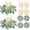 White, variant on 12 Artificial Eucalyptus Candle Rings Set - Boho Style Greenery Candle Wreath Rings with Leaves Garland for Wedding, Table Centerpiece, Pillar Candles & Home Decor (Garland)