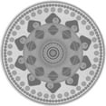 thumbnail image 1 of Ahgly Company Machine Washable Indoor Round Transitional Gray Area Rugs, 4' Round, 1 of 7