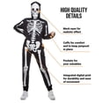 thumbnail image 3 of Morph Skeleton Onesie Womens Halloween Costume for Womens Black X-Large, 3 of 4