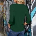 thumbnail image 7 of Zynoxe 3/4 Length Sleeve Womens Fall Tops Comfy Trendy Solid Color Fall Sweatshirts Casual Versatile Crewneck Sweatshirts for Daily Wear L, 7 of 7