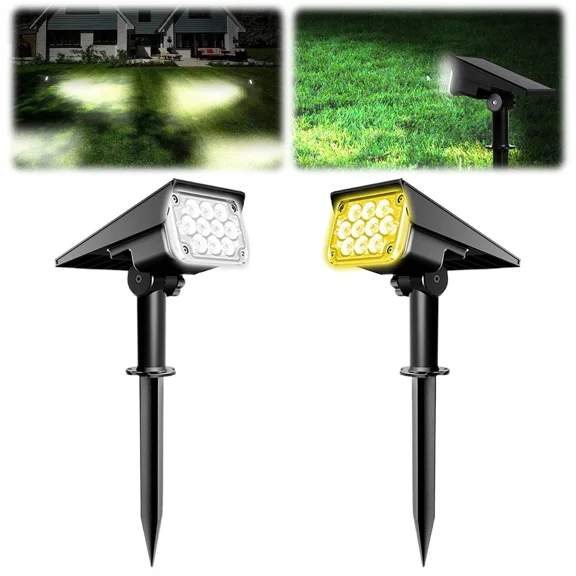 PURELY- 10-Led Solar Spotlights Landscape Outdoor Garden Pathway Lamp-White Light V0