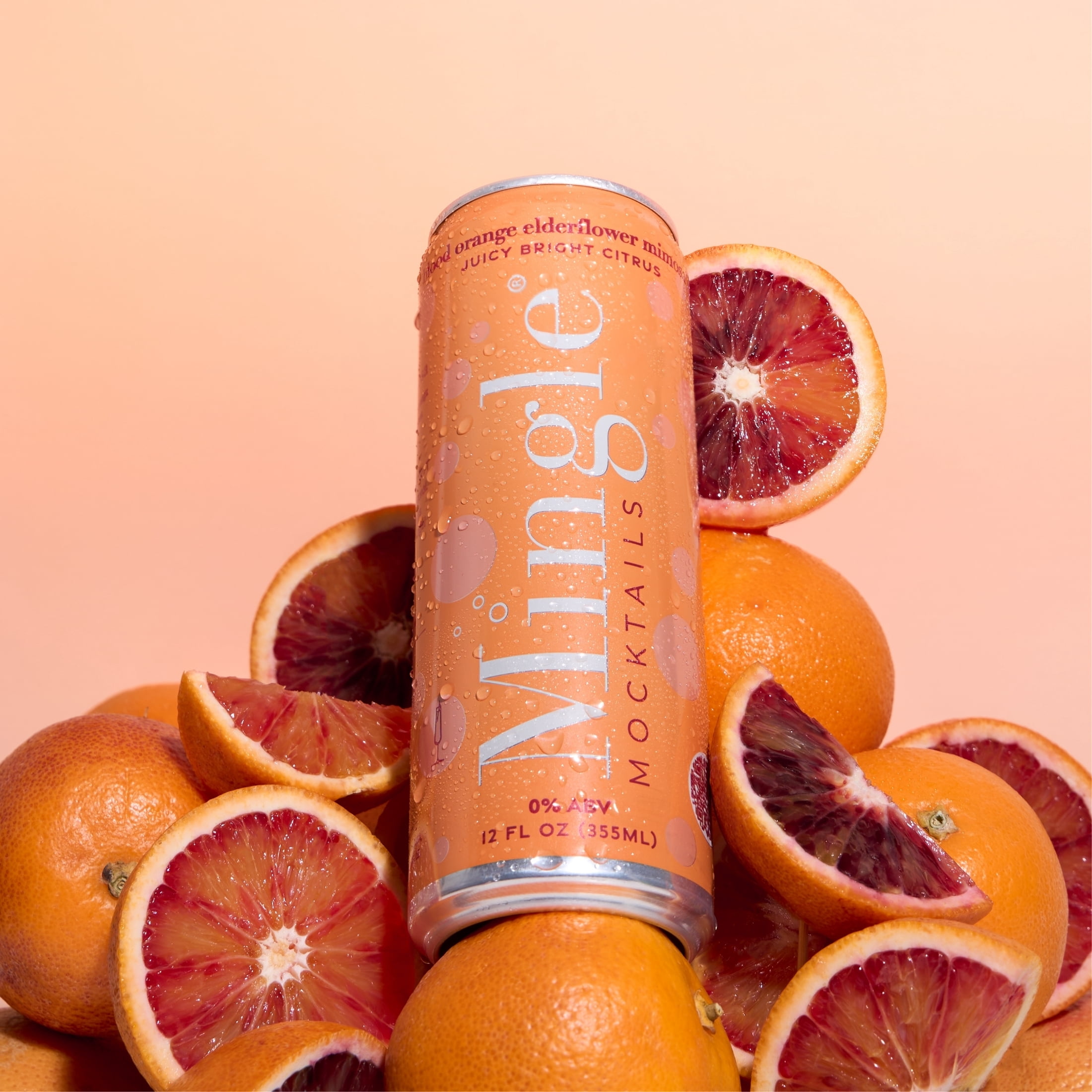 Mingle Mocktails Blood Orange Elderflower Mimosa 4 Pack 12 fl oz