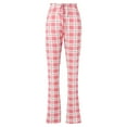 thumbnail image 2 of Douhoow Casual Women Pants Plaids Trousers Nightwear Pajama Bottoms Loose Lounge Drawstring Pants, 2 of 8