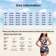 thumbnail image 3 of PEASKJP Maternity Two Piece Tankinis Swimsuit High Waisted Ruffle Summer Swimwear, Navy L, 3 of 5