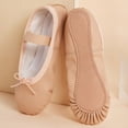 thumbnail image 2 of Otqutp Baby Girls Ballet Shoes Toddler Bow Soft Sole Dance Slippers Kids Elastic Strap Ballet Shoes for Yoga Gymnastics, 2 of 7