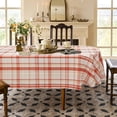 thumbnail image 3 of Fall Tablecloth Oval Thanksgiving Tablecloth,Checked Tablecloth, Harvest Tablecloth, Fall Tablecloths for Oval Tables, Spill-Proof Table Cloth for Dining Room Table,60x84inch, 3 of 5