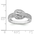 thumbnail image 3 of Sterling Silver Rhodium-plated CZ Buckle Ring - Size 6, 3 of 3