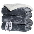 thumbnail image 1 of CazToi Electric Heated Throw Blanket 84x90 Inch Fast Heating Sherpa with Heat & Timer Settings, 1 of 11