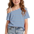 thumbnail image 3 of Piuwrlz Girls T Shirts 13 Kids Shirts Tops Crew Neck T-Shirts Blue Size 13 Years, 3 of 10