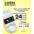 thumbnail image 3 of Pack de 24 pares de calcetines tobilleros con encaje invernal para mujeres y niñas, 3 of 9