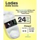 thumbnail image 3 of Pack de 24 pares de calcetines tobilleros con encaje invernal para mujeres y niñas, 3 of 9