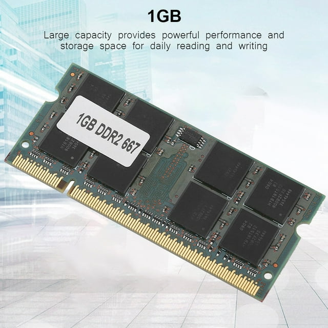 Mémoire de Bureau 667MHz DDR2, Mémoire DDR2 200Pin 1 Go, Performance Stable Haute Vitesse Entièrement Compatible pour Ordinateurs Portables DDR2 PC2-5300