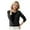 Black, variant on Women's Round Neck Pullover Sweater Solid Color Long Sleeves