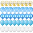thumbnail image 1 of Globos de látex de confeti de oro rosa, decoraciones de fiesta de feliz cumpleaños, niños, adultos, niños, niñas, suministros de boda, 12 pulgadas, 40 piezas, 1 of 4