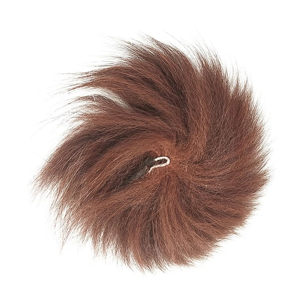 Señuelo ligero de pelo sintético para atar moscas, fibra peluda duradera. Marrón