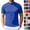 01# Royal Blue, variant on Men's Short Sleeve Mock Neck Pullover Sweaters Casual Stylish Slim Fit Basic Top Silk-Like Fabric,Mint Green L