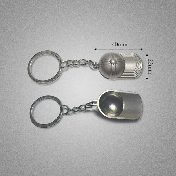 Metal Baseball Cap Keychain, Silver, 1